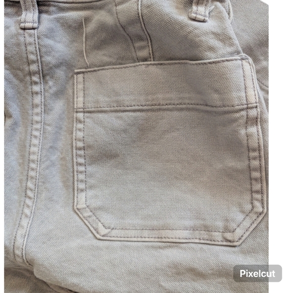 Madewell Light Gray Cropped Wide Leg Jeans Size 23 High Waisted Cotton - Picture 7 of 11